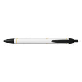 Stylo Noir Caduceus & Monogramme sur Arrière - plan blanc (Dos)