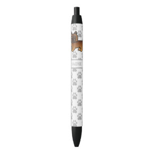 Stylo Noir Cairn Terrier Tachetée Rouge Chien de Dessin Animé