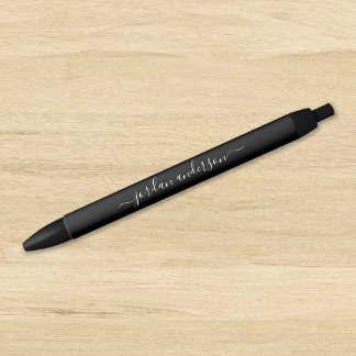 Stylo Noir Calligraphie de couleur modifiable Personnalisée