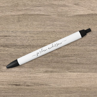 Stylo Noir Calligraphie de couleur modifiable Personnalisée