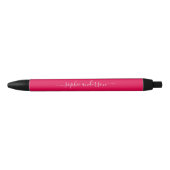 Stylo Noir Calligraphie de couleur personnalisable et script  (Devant)