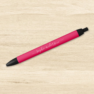 Stylo Noir Calligraphie de couleur personnalisable et script