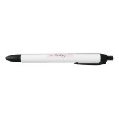 Stylo Noir Calligraphie en gras rose personnalisé (Bas)
