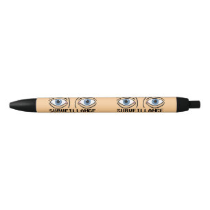 Stylo Noir Caméra de surveillance humaine humour sec