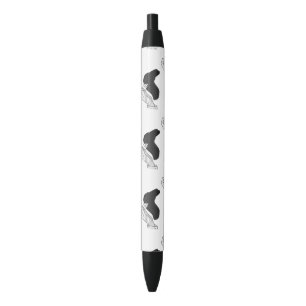 Stylo Noir Camion Silhouette à la main