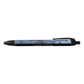 Stylo Noir Camouflage bleu marine Votre nom Personnalisez (Haut)
