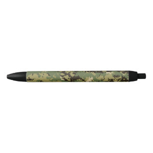 Stylo Noir Camouflage naval Woodland