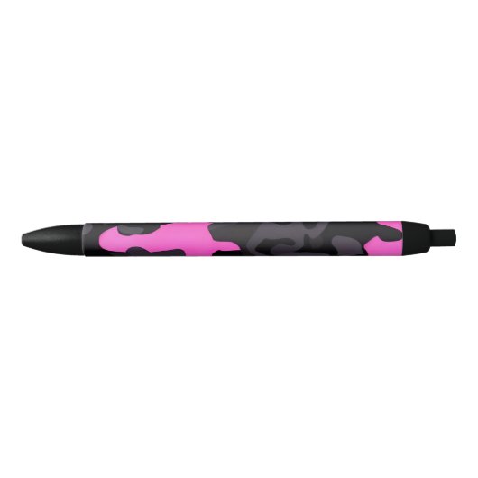 Stylo Noir Camouflage rose et noir (Devant)