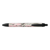 Stylo Noir Camouflage rose et vert, Militaire, Armée (Dos)