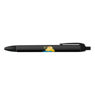 Stylo Noir Canard en caoutchouc