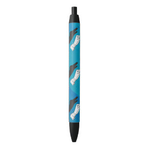 Stylo Noir Canard noir sur bleu