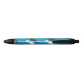 Stylo Noir Canard noir sur bleu (Dos)