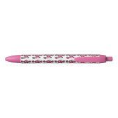 Stylo Noir Caniche Rose Français Retro Écriture Pen Cadeau (Dos)