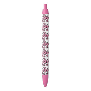 Stylo Noir Caniche Rose Français Retro Écriture Pen Cadeau