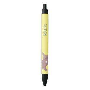 Stylo Noir Caricature amusante de Aardvark