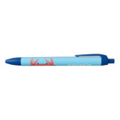 Stylo Noir Caricature de crabe rouge cuite (Haut)