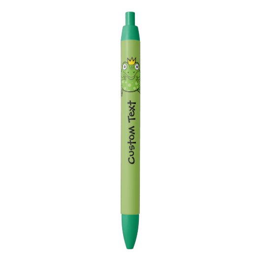 Stylo Noir Caricature de grenouille (devant Vertical)