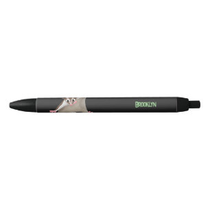 Stylo Noir Caricature de planeur de sucre joyeux