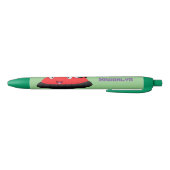 Stylo Noir Caricature d'hovercraft rouge joyeux (Bas)