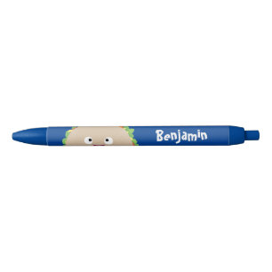 Stylo Noir Caricature joli sourire taco dessin animé