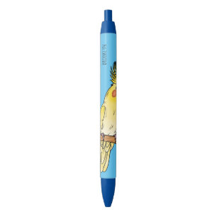 Stylo Noir Caricature pour oiseaux Cockatiel