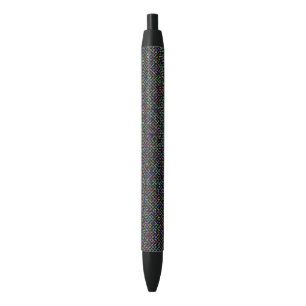 Stylo Noir carré coloré géométrique unique motif dynamique