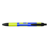 Stylo Noir Carré jaune et bleu (Dos)