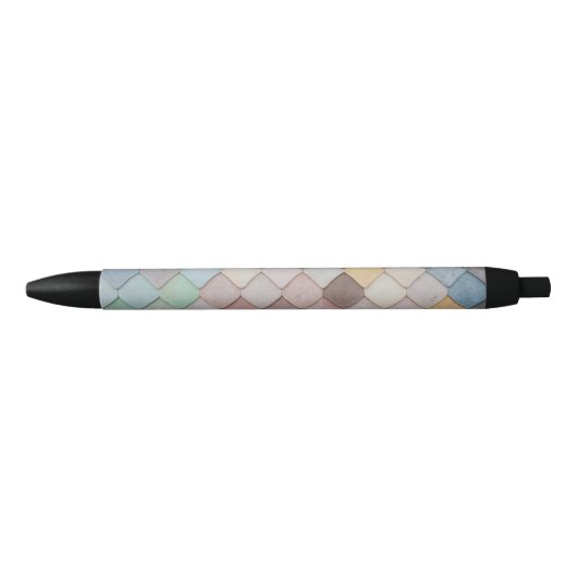 Stylo Noir Carreaux multicolores (Devant)