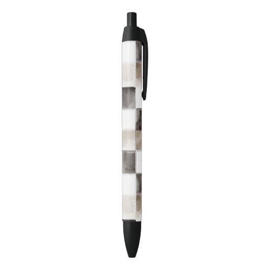 Stylo Noir Carrés Noir Blanc Brun (Bas (Vertical))
