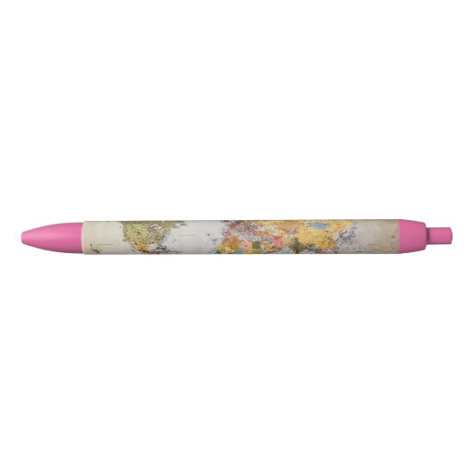 Stylo Noir carte mondiale (Devant)