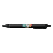Stylo Noir Carte Retro World (Bas)