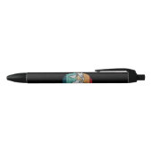 Stylo Noir Carte Retro World (Haut)
