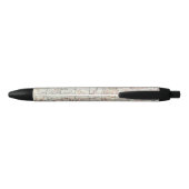 Stylo Noir Carte squelettique (Dos)
