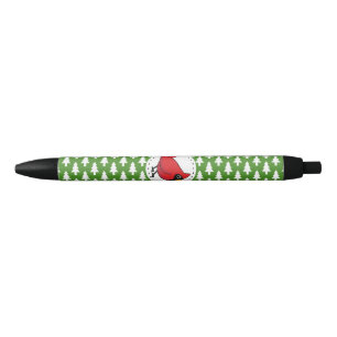 Stylo Noir Cartoon Red Cardinal