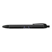 Stylo Noir Cercle minimal moderne nom initial monogramme mode (Haut)