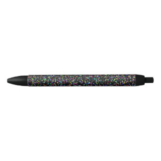 Stylo Noir Cercles colorés bulles sur motif unique noir