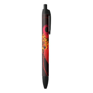 Stylo Noir Cercles colorés Motif d'art Abstrait moderne #08