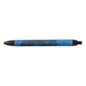 Stylo Noir Cercles de lune bleue (Devant)