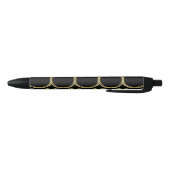 Stylo Noir Cercles Dorés & Chic Glam Moderne Noir Tendance (Bas)