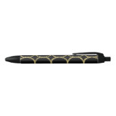 Stylo Noir Cercles Dorés & Chic Glam Moderne Noir Tendance (Haut)