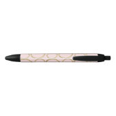 Stylo Noir Cercles Dorés et Rose Ému Moderne Chic Tendance (Dos)