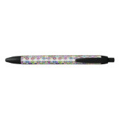 Stylo Noir Cercles prismatiques abstraits (Dos)