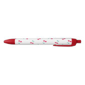 Stylo Noir Cerise esthétique Cerises Motif blanc (Bas)