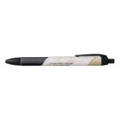Stylo Noir Champagne rose en marbre d'or Texture (Haut)