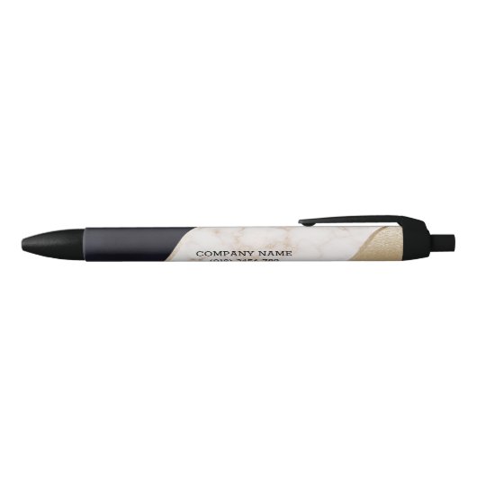 Stylo Noir Champagne rose en marbre d'or Texture (Haut)