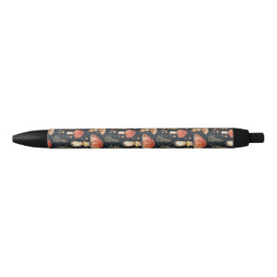 Stylo Noir Champignons de la Forêt Magique