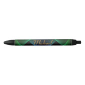 Stylo Noir Changer le nom Géométrique Vert Bleu Tourbillon (Devant)