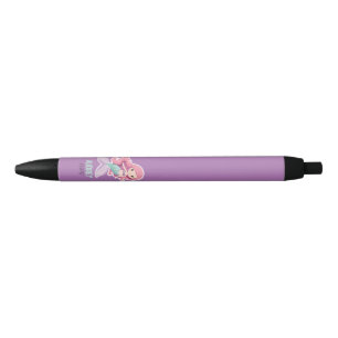 Stylo Noir Charming magret Pastel Mermaid avec nom enfant