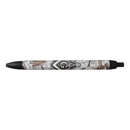 Stylo Noir Chasse Camouflage Carré Compass 3 (Devant)