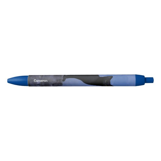 Stylo Noir Chat Lune (Devant)